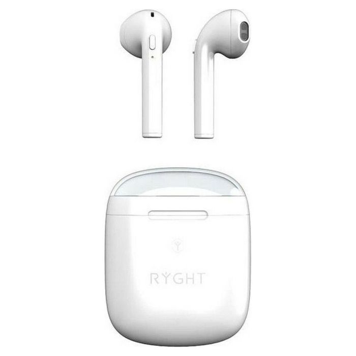 Ryght R483904 DYPLO 2 Auriculares True Wireless Blancos - Sonido Potente, Bluetooth 5.0, 20.5h Autonomía, Manos Libres, Asistente de Voz