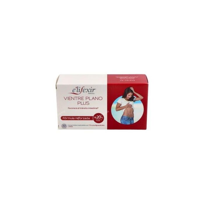 Elifexir Salud Vientre Plano Plus, complemento alimenticio de fibra prebiótica en 32 comprimidos