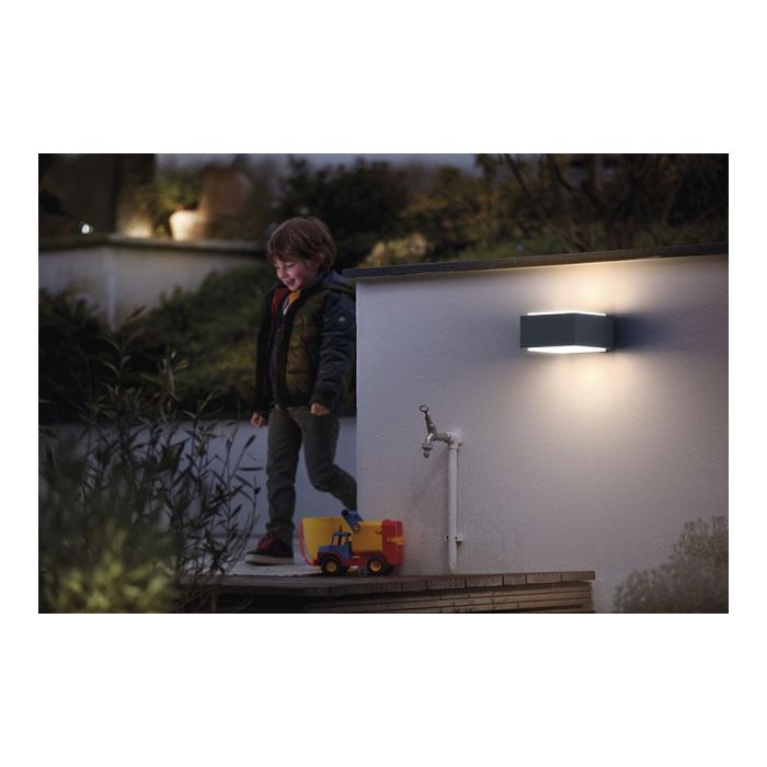 Philips Aplique de exterior Hedgehog Antracita 1x42W 2 Philips Aplique de exterior Hedgehog Antracita 1x42W 2