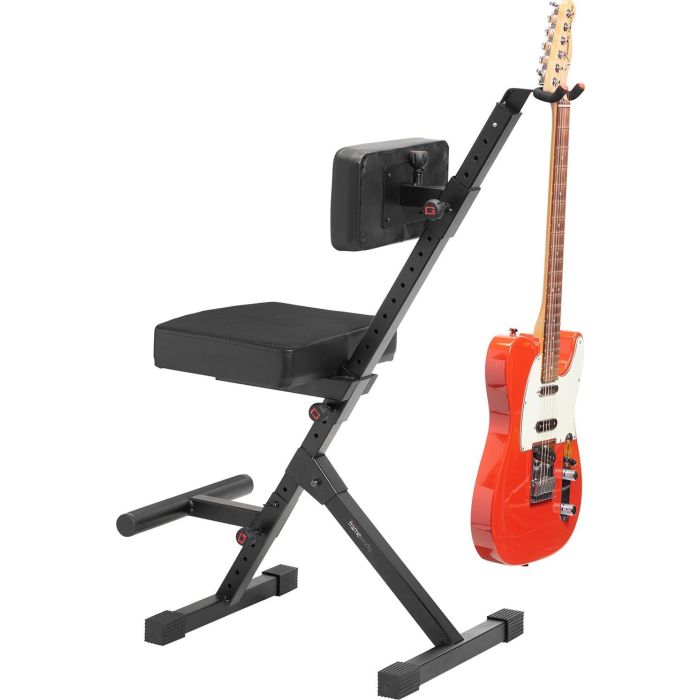 Taburete Deluxe Ajustable Con Soporte Para Guitarra 4 Taburete Deluxe Ajustable Con Soporte Para Guitarra 4