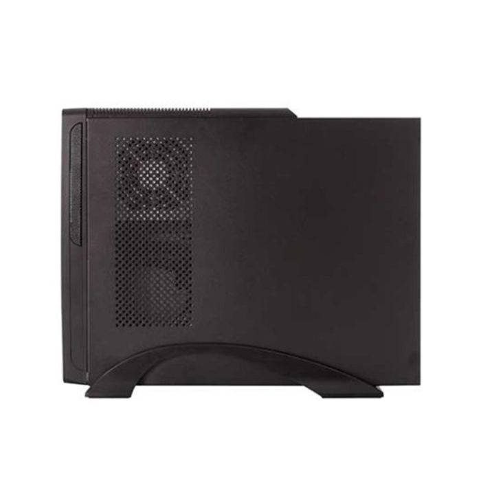 Unykach Caja de Ordenador Micro ATX Slim Negra con Fuente de Alimentación 450W Integrada, 2x USB 2.0, 2x USB 3.0, 1x USB Tipo-C 2