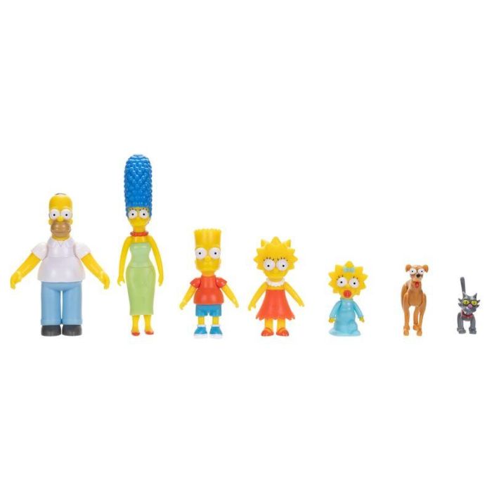 Blister 7 figuras Famila Los Simpsons 6cm 2