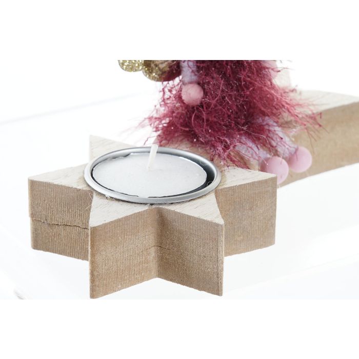 DKD Home Decor Portavela Navidad Fantasía Hada, Surtido Colores Blanco Burdeos Dorado, MDF Poliéster, 7x10x15 cm (6 Unidades) 2 DKD Home Decor Portavela Navidad Fantasía Hada, Surtido Colores Blanco Burdeos Dorado, MDF Poliéster, 7x10x15 cm (6 Unidades) 2