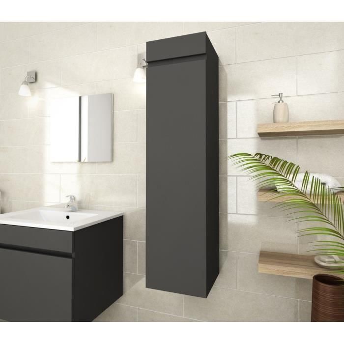 LUNA Columna de baño L 25 cm - Gris mate 1 LUNA Columna de baño L 25 cm - Gris mate 1