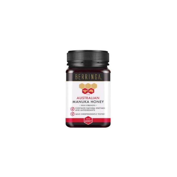 BERRINGA Miel de Manuka 400MGO 250g Bioactiva, Salud Digestiva e Inmunidad, Enzimas y Antioxidantes Naturales