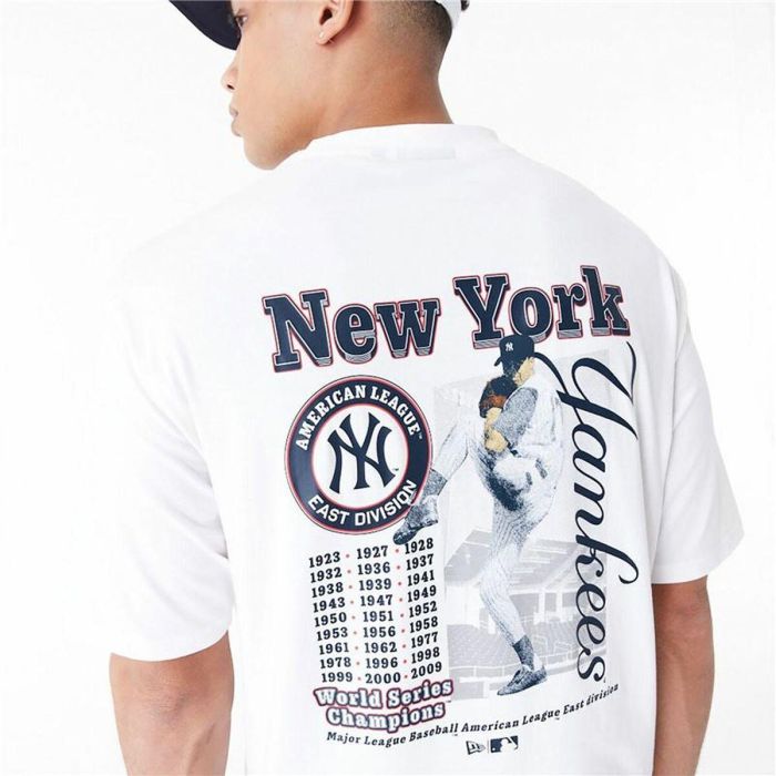 Camiseta de Manga Corta Hombre New Era MLB PLAYER GRPHC OS TEE NEYYAN 60435538 Blanco (S) 1