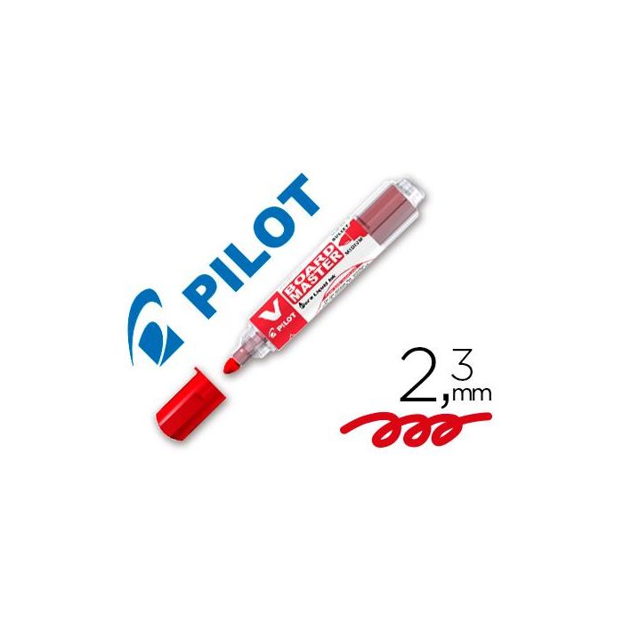 Rotulador Pilot V Board Master Para Pizarra Blanca Rojo Tinta Liquida Trazo 2,3 mm 10 unidades