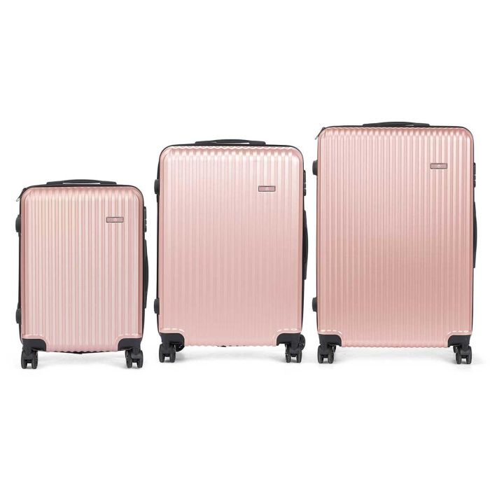 Set 3 Maletas ABS Rosa Arte Regal - 49x76x30 cm, 67x45x26 cm, 57x38x23 cm 1 Set 3 Maletas ABS Rosa Arte Regal - 49x76x30 cm, 67x45x26 cm, 57x38x23 cm 1