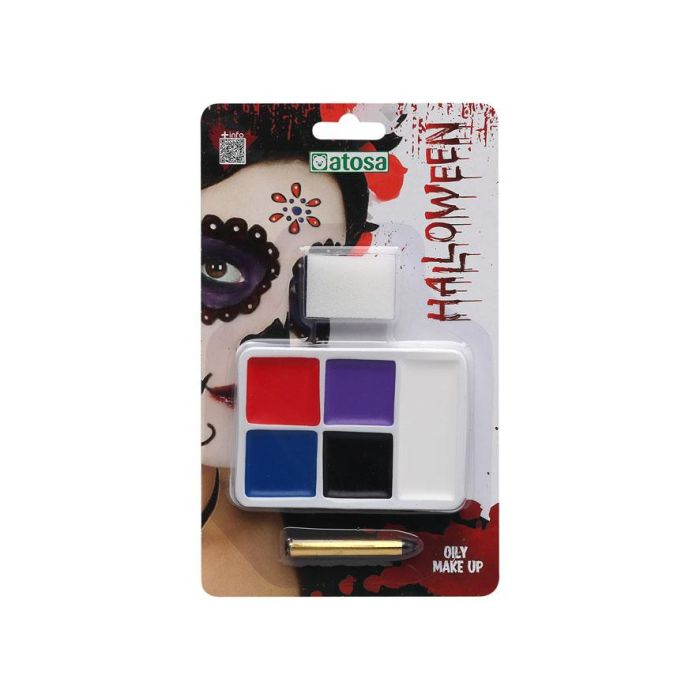 Maquillaje Halloween Muerte Mexicana 5 Colores Set Cera para Catrinas y Diseños Culturales