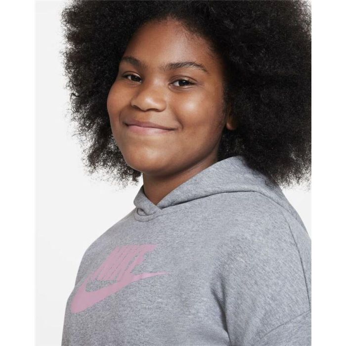 Sudadera con Capucha Niña Nike Sportswear Club Gris 2