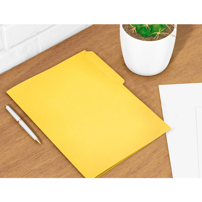 Liderpapel Subcarpeta Cartulina Folio Pestaña Izquierda 240g/m2 Amarillo 1