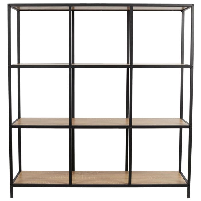 Home Deco Factory Estantería Loka de 9 compartimentos, madera MDF y hierro, 99x32x105.5 cm 2