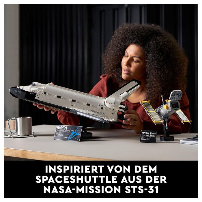 LEGO Creator Expert NASA Spaceshuttle Discovery - Set de construcción 2354 piezas, Maqueta del Transbordador Espacial, para adultos y fans 43