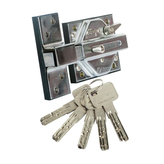 Lince Cerrojo Alta Seguridad 7930r Hierro Cromado 97930rhc - Anti-impresión, Anti-bumping, Anti-ganzúa Lince Cerrojo Alta Seguridad 7930r Hierro Cromado 97930rhc - Anti-impresión, Anti-bumping, Anti-ganzúa