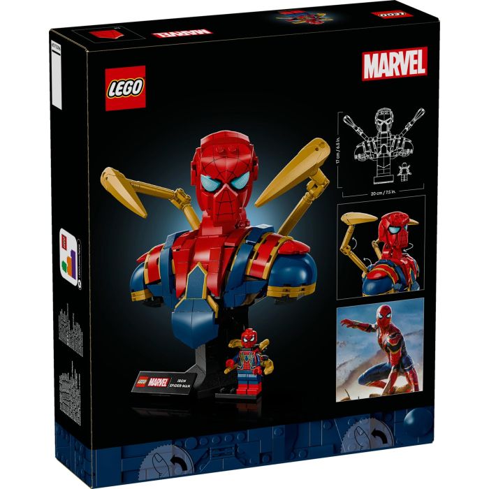 LEGO 76326 Busto de Iron Spider-Man Marvel para Construir y Exponer - Set Coleccionable para Adultos +18 años 11