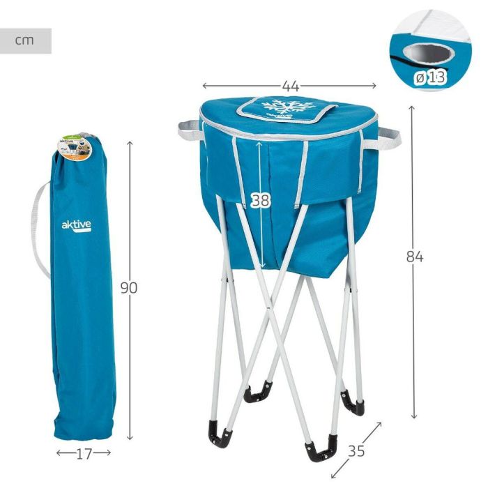 Nevera Portátil Aktive Azul Plegable Con soporte 43 x 85 x 43 cm (2 Unidades) 3 Nevera Portátil Aktive Azul Plegable Con soporte 43 x 85 x 43 cm (2 Unidades) 3
