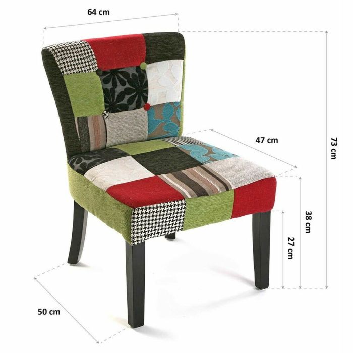 Sillón Versa Patchwork Poliéster (64 x 73 x 50 cm) 1