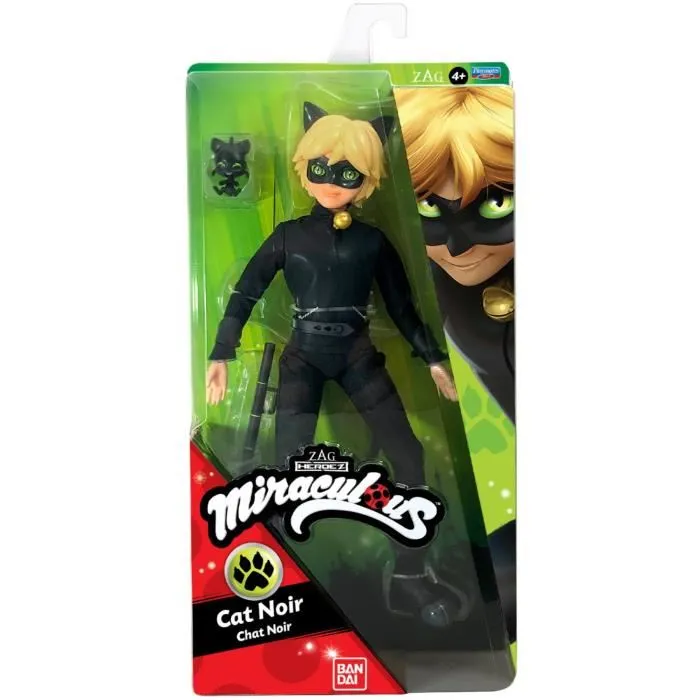 Bandai Miraculous Ladybug Muñeca de Moda 26 cm: Cat Noir 3 Bandai Miraculous Ladybug Muñeca de Moda 26 cm: Cat Noir 3