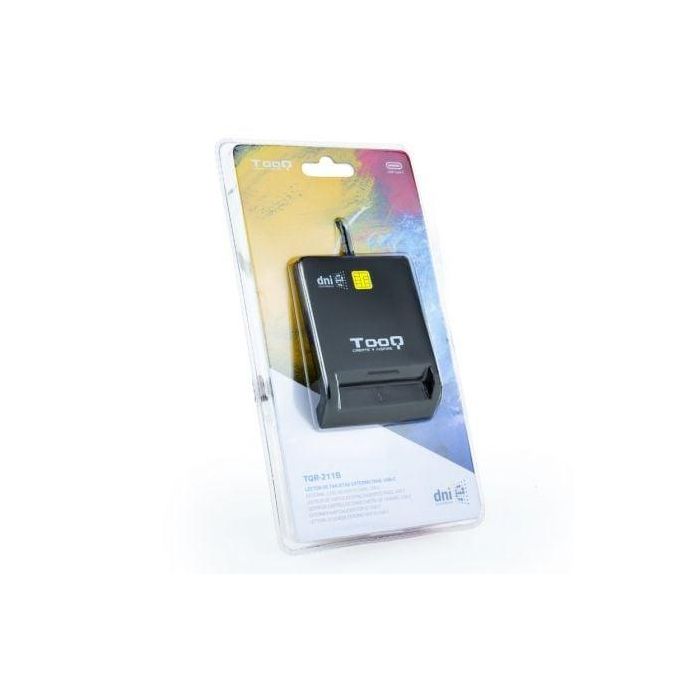 TooQ TQR-211B Lector de DNI electrónico 4.0, Tarjetas Inteligentes y SIM. Conexión USB-C para PC y Mac sin drivers, Negro. 2