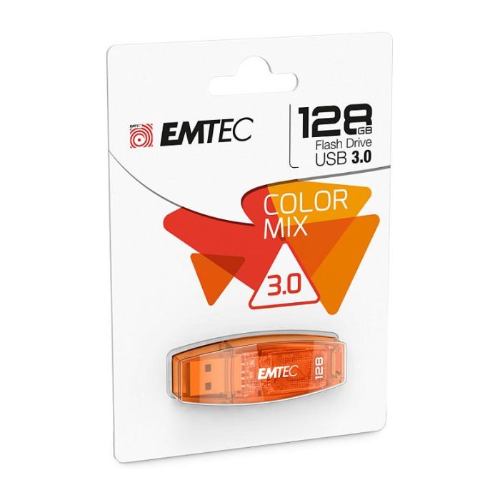 Emtec Memoria USB C410 128 GB 2.0 Naranja 1 Emtec Memoria USB C410 128 GB 2.0 Naranja 1