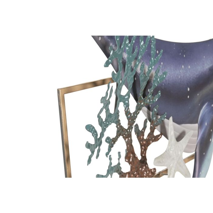 Decoracion Pared Mediterraneo DKD Home Decor Azul Marino Turquesa 5 x 40 x 80 cm (2 Unidades) 1