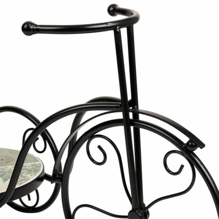 Soporte para Maceta Alexandra House Living Negro Hierro Azulejo Bicicleta 23 x 36 x 53 cm 4