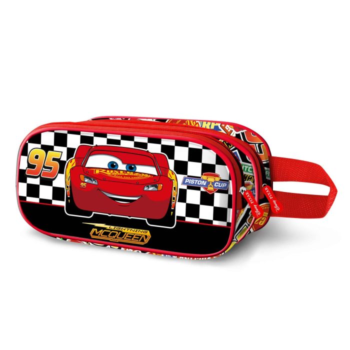 Estuche Portatodo 3D Doble Racer Disney Cars 3 Rojo