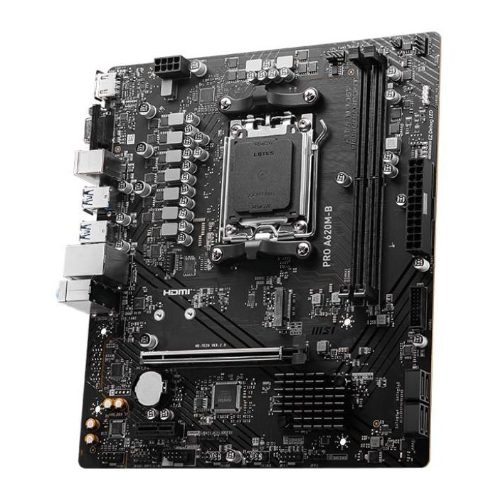 MSI AM5 A620M-B Pro mATX Placa Base para AMD Ryzen 7000/8000/9000 Series DDR5 Zócalo AM5 2