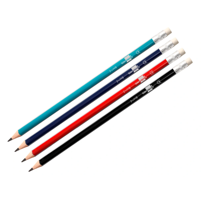 Liderpapel Lápices de Grafito Triangular con Goma HB (6 Unidades) 2