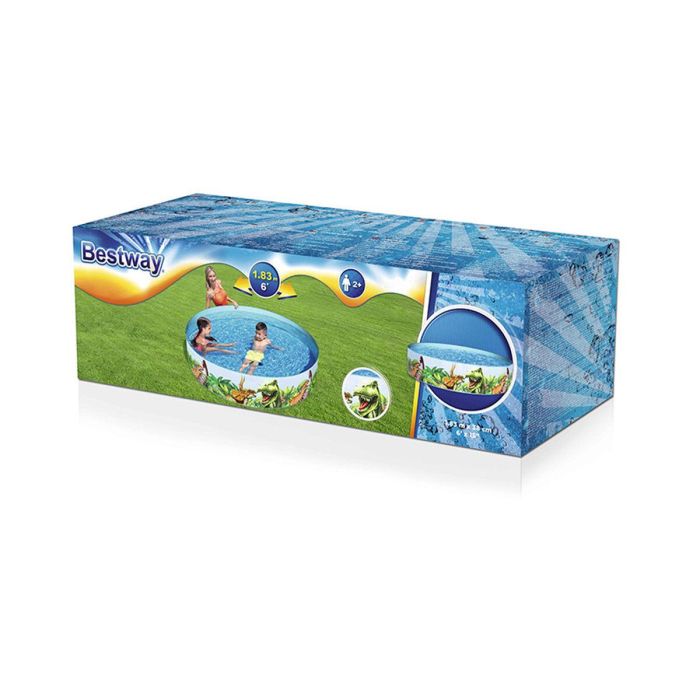Bestway Piscina Rigida Infantil PVC Dinosaurios 183x38 cm +2 Años Jardin 55022 19