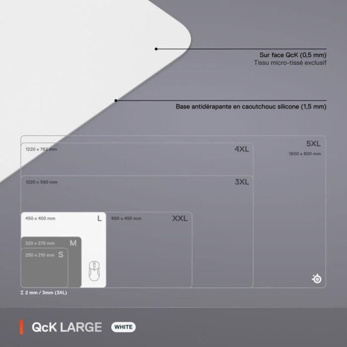 Alfombrilla de Ratón SteelSeries Blanco 1 Alfombrilla de Ratón SteelSeries Blanco 1