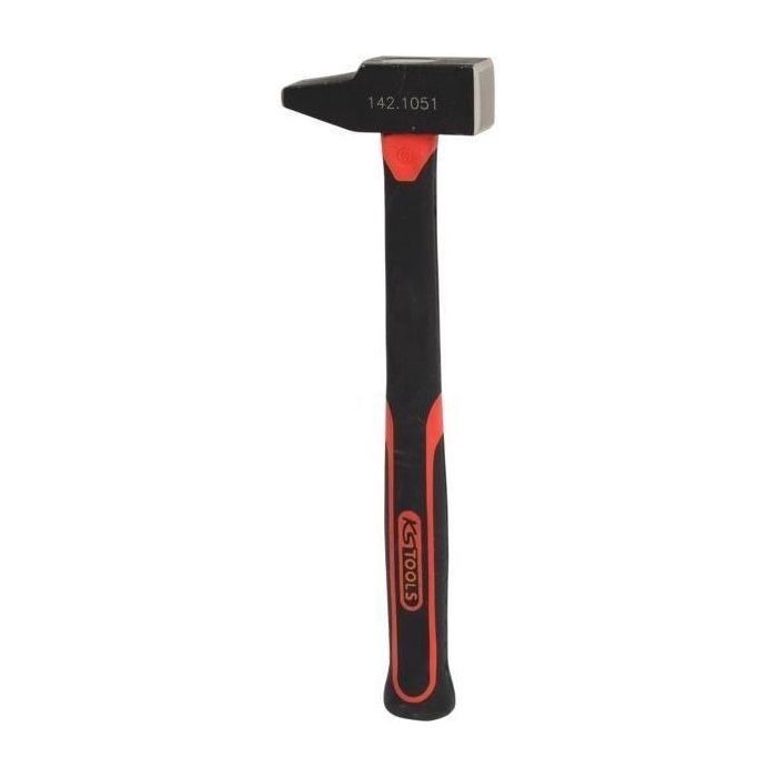 KS TOOLS Martillo remachador 400 g - Mango trimaterial de fibra, extremos pulidos, seguridad con resina