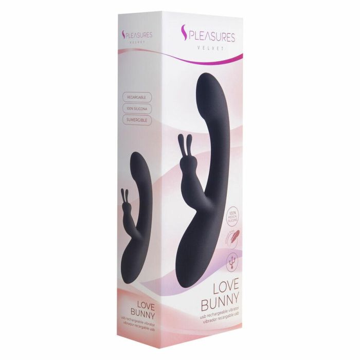 Vibrador conejito S Pleasures Negro Rosa