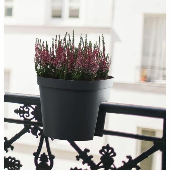 Garden Id 05011339 Maceta Balaustrada Smile Antracita 30 cm con Reserva de Agua, Reciclada y 100% Reciclable, para Barandillas 1 Garden Id 05011339 Maceta Balaustrada Smile Antracita 30 cm con Reserva de Agua, Reciclada y 100% Reciclable, para Barandillas 1