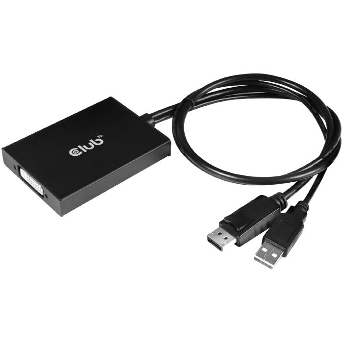 Club3D CAC-1010-A - Adaptador DisplayPort a DVI-D activo 0.6m con USB y soporte para Apple Cinema Displays 8