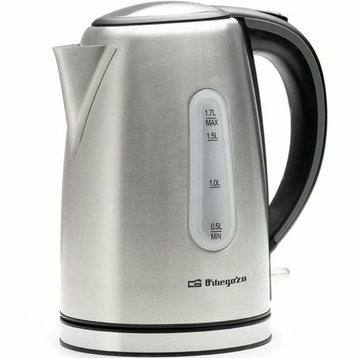 Orbegozo KT 6024 Hervidor de Agua 1.7L Acero Inoxidable 2200W con Desconexión Automática y Base Giratoria 360° Orbegozo KT 6024 Hervidor de Agua 1.7L Acero Inoxidable 2200W con Desconexión Automática y Base Giratoria 360°