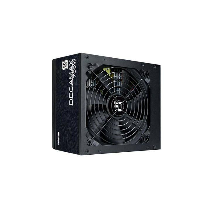 Fuente de alimentación para PC - ZALMAN - DecaMax 700W - 80Plus - No modular - Ventilador de 120 mm - Color negro 1 Fuente de alimentación para PC - ZALMAN - DecaMax 700W - 80Plus - No modular - Ventilador de 120 mm - Color negro 1
