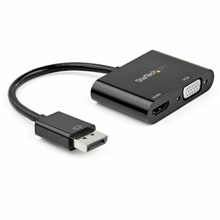 Adaptador Display Port a HDMI/VGA Startech DP2VGAHD20 4K Ultra HD Negro Adaptador Display Port a HDMI/VGA Startech DP2VGAHD20 4K Ultra HD Negro