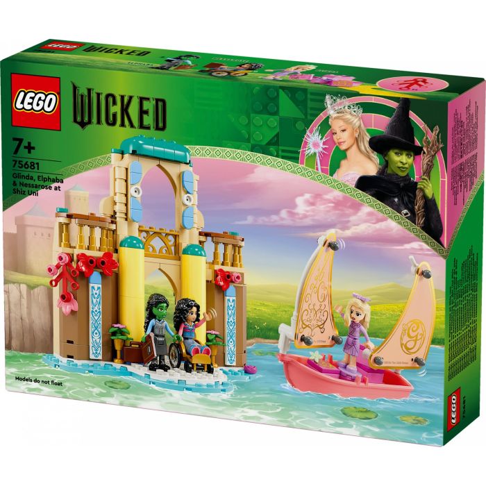 LEGO 75681 Glinda, Elphaba y Nessarose en Shiz University Set de Construcción de Fantasía, Edificio 2 plantas, Balcones, Sala Libros, Accesorios Oz +7 años 10