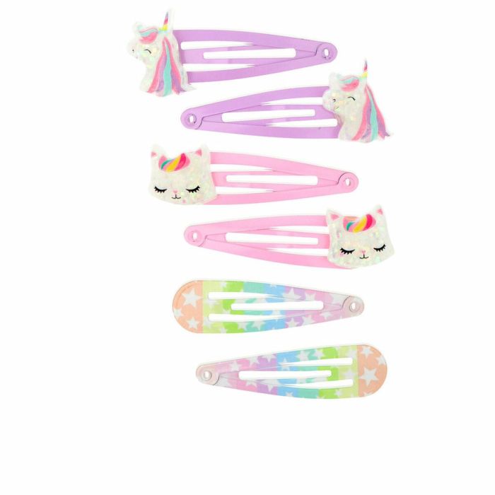 Inca Clips Adornos Decorativos para Papel, Notas y Documentos - 6 Unidades con Diseños de Gatito, Unicornio y Estrellas