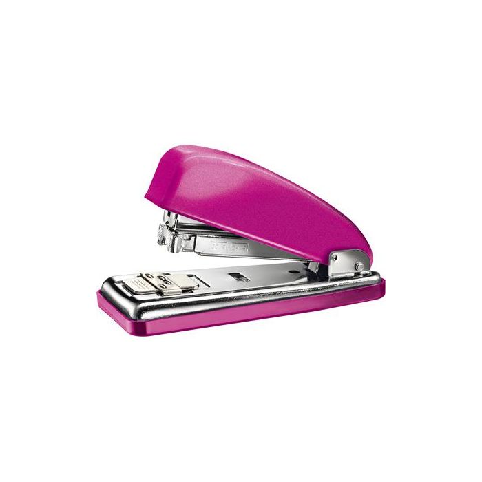 Grapadora Petrus 226 cLassic Wow Fucsia Metalizado Capacidad 30 Hojas En Blister