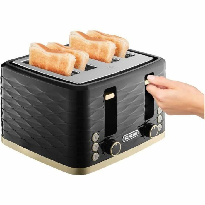 Tostadora - SENCOR - STS 7551BK - 1600 W - 4 ranuras - Negro / dorado 1 Tostadora - SENCOR - STS 7551BK - 1600 W - 4 ranuras - Negro / dorado 1