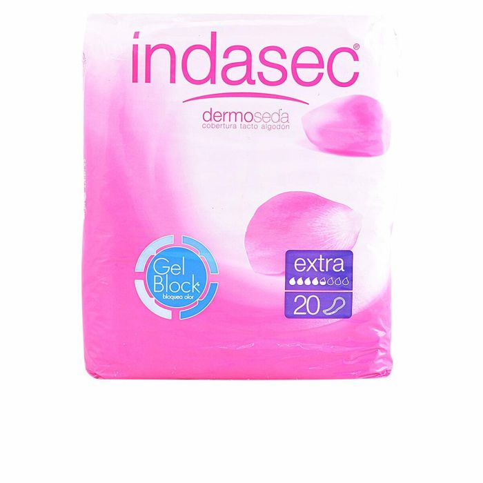 Indasec DISCREET Compresa Incontinencia Extra, Mujer, Ultrafinas con Tecnología Innovathin, Neutraliza Olores, 20 Unidades 1
