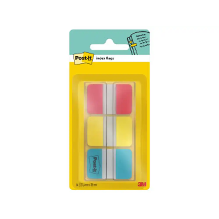 Post-It Index Rigido Rojo Azul Amarillo - 3 Dispensadores Std 3x22