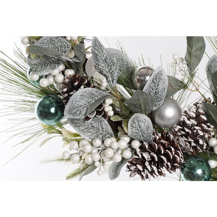 DKD Home Decor Corona de Navidad Moderna para Hogar de PVC y Ratán. Colores Azul, Verde, Marrón, Blanco. Medidas: 60x60x12 cm 1 DKD Home Decor Corona de Navidad Moderna para Hogar de PVC y Ratán. Colores Azul, Verde, Marrón, Blanco. Medidas: 60x60x12 cm 1