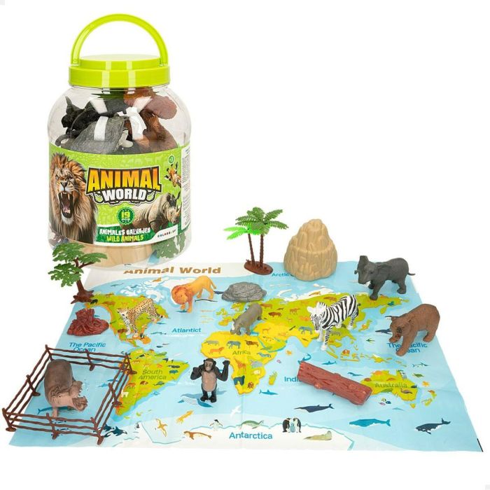 Set de Figuras de Animales Colorbaby 19 piezas Jungla Plástico 14 x 6 x 5 cm (6 Unidades) 6 Set de Figuras de Animales Colorbaby 19 piezas Jungla Plástico 14 x 6 x 5 cm (6 Unidades) 6