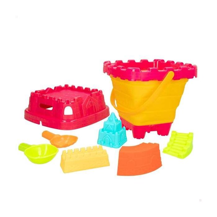 Color Baby Cubo castillo de playa plegable con juguetes de playa Color Beach, portátil y fácil de guardar, para niños +18 meses Color Baby Cubo castillo de playa plegable con juguetes de playa Color Beach, portátil y fácil de guardar, para niños +18 meses