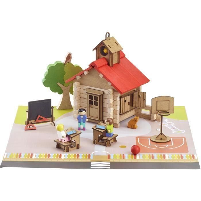 La Escuela del Pueblo - Juego de Construcción - JEUJURA - 125 piezas 1 La Escuela del Pueblo - Juego de Construcción - JEUJURA - 125 piezas 1