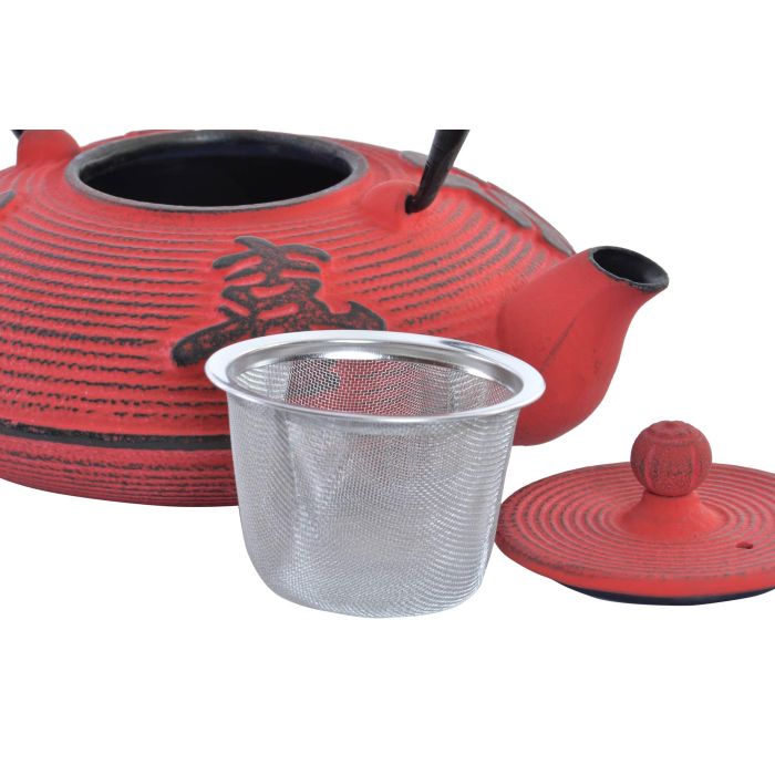 Tetera Oriental DKD Home Decor Rojo 17 x 15 x 20 cm 2