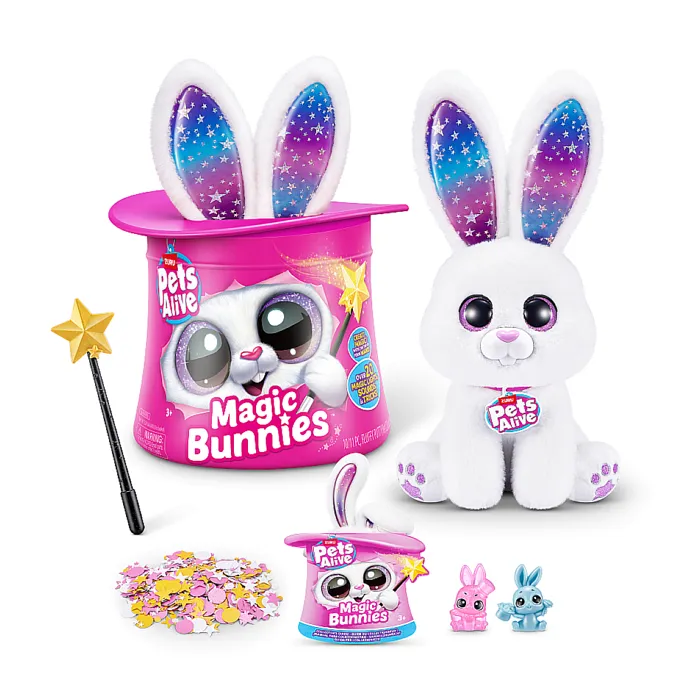 Zuru Pets Alive Conejitos Mágicos Juego Interactivo 1729874304262 con 20 Sorpresas y Efectos de Luz